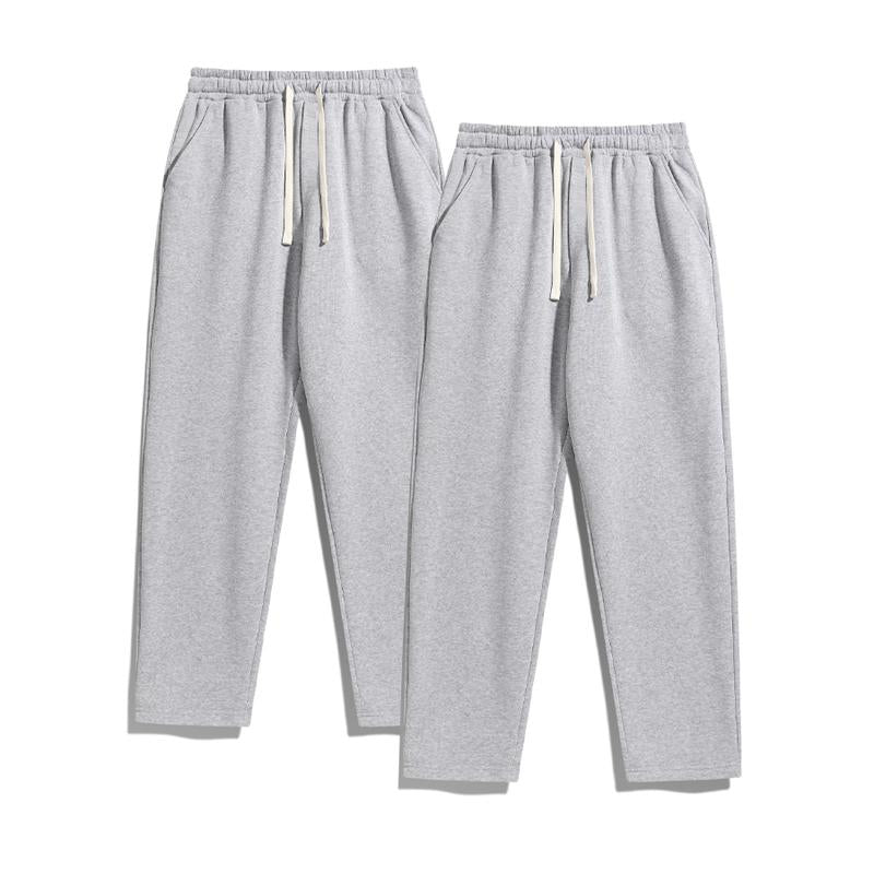 2-Piece Men'S Solid Fashion Sweatpants, Versatile Year-Round Wear, Ideal for Autumn and Winter